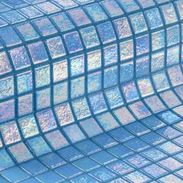 אריח פסיפס זכוכית אירידסנט 2.5×2.5 – Ocean | סדרת IRIDESCENT מבית Ezarri
