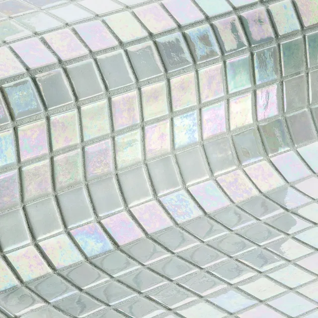 אריח פסיפס זכוכית אירידסנט 2.5×2.5 – Perla | סדרת IRIDESCENT מבית Ezarri