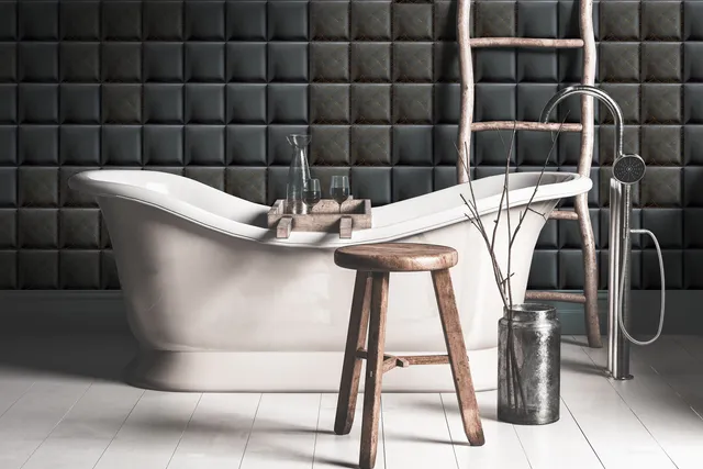 TRAPUNTA-Venus-Curly-Da-Vinci-Ceramica-Ambiente-negro-brillo-15x15-Onda-Tiles