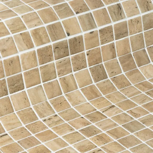 אריח פסיפס זכוכית מט 2.5×2.5 – Travertino | סדרת ZEN מבית Ezarri
