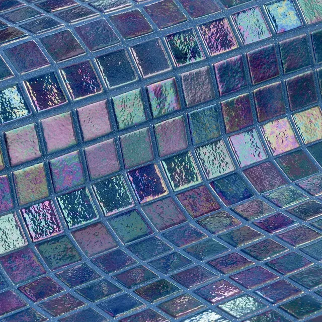 אריח פסיפס זכוכית אירידסנט 2.5×2.5 – Zafiro | סדרת IRIDESCENT מבית Ezarri