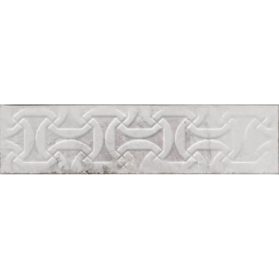 בריק דקור לחיפוי קירות גוף לבן גוון אפור גימור מבריק 7.5×30 תוצרת ספרד